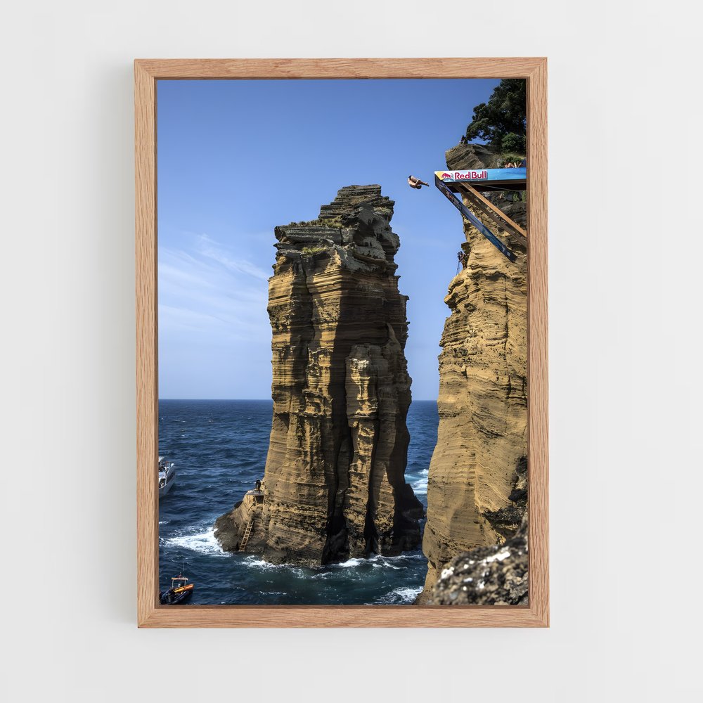 Poster Cliff diving juste – affiche Plongeon de falaise (vue 4)